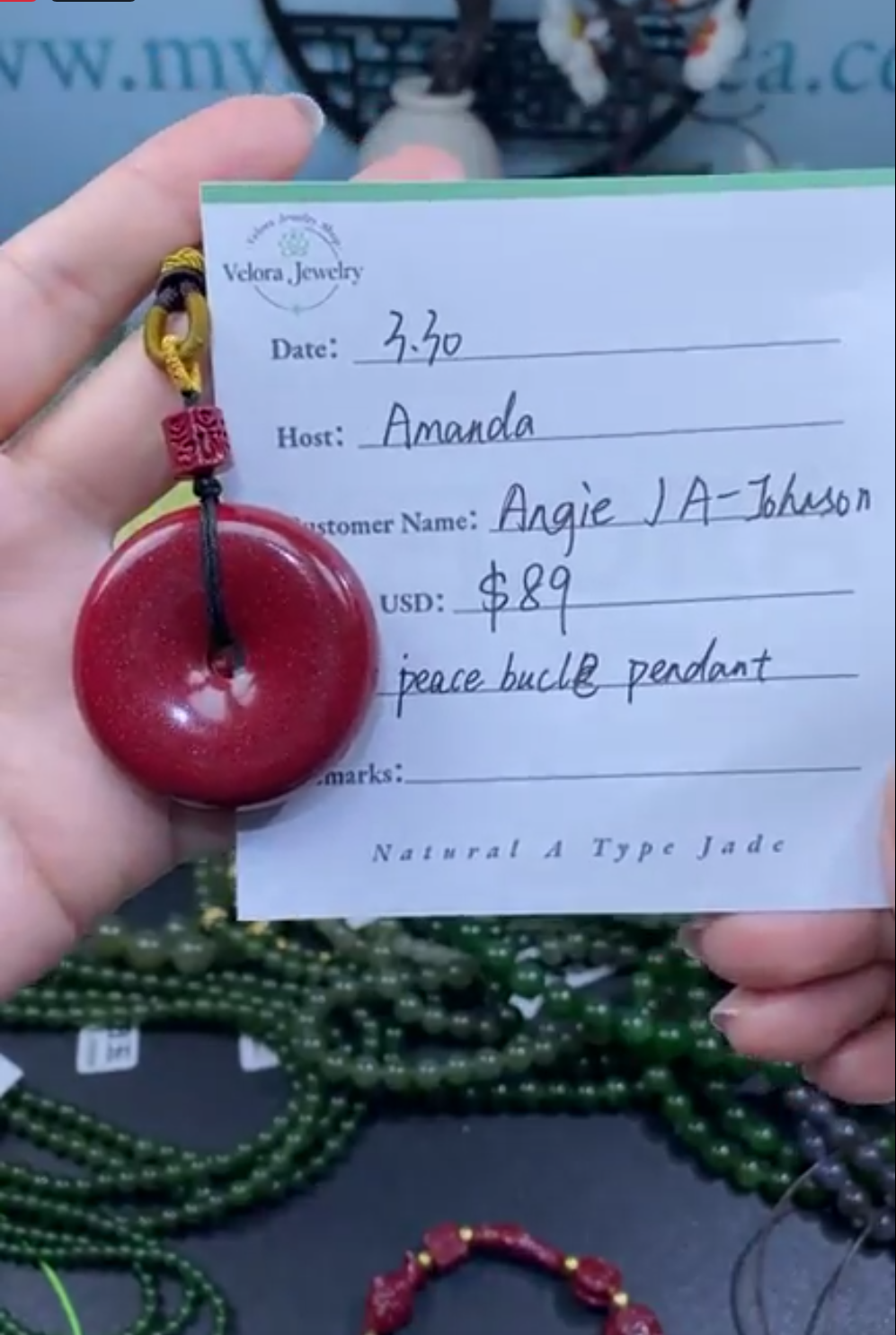 Angie J A - Johnson Special Link from Velora Jewelry