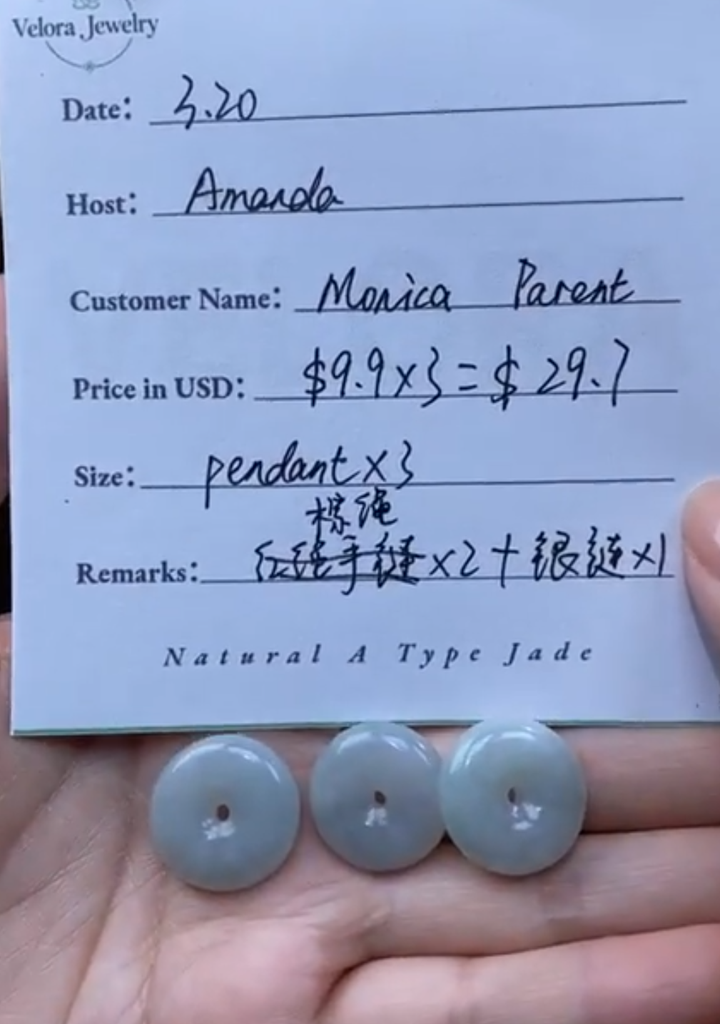Monica Parent Special Link from Velora Jewelry