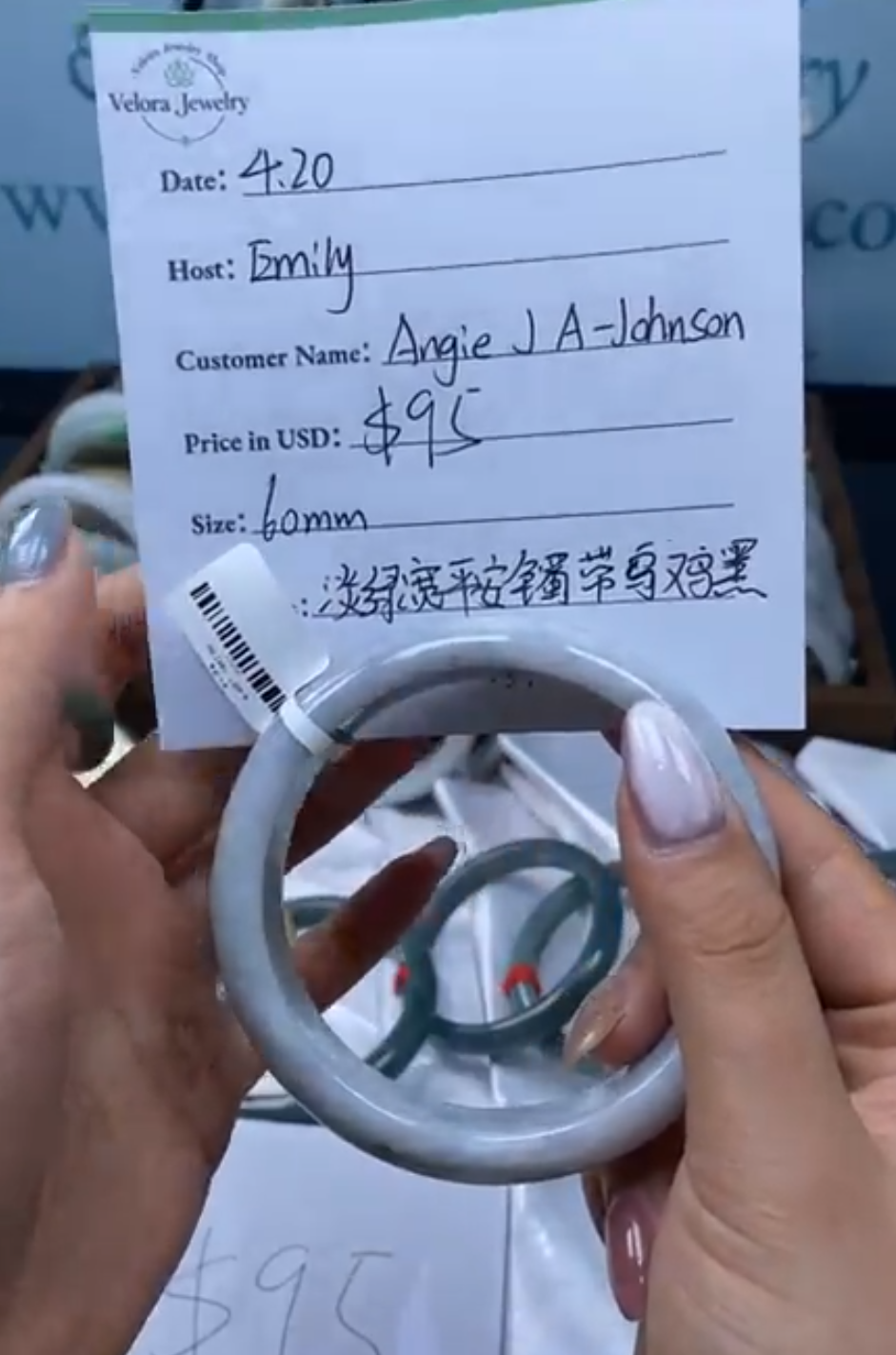 Angie J A-Johnson Special Link from Velora Jewelry