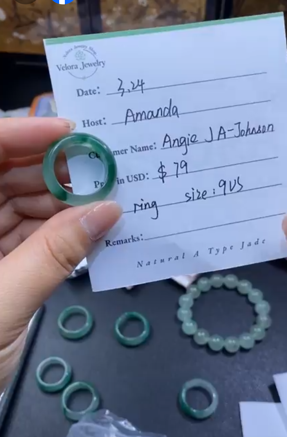 Angie J A - Johnson African Jade Special Link from Velora Jewelry