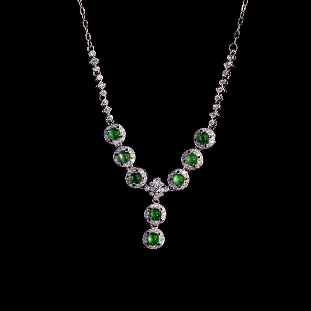 Lush Jadeite and Diamond Radiance Necklace